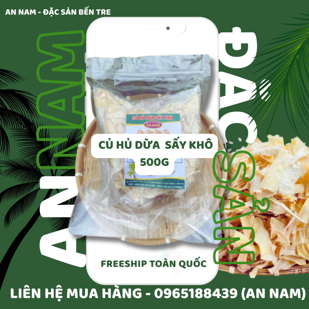 Củ hủ dừa sấy khô